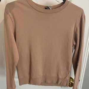 H&M Nude Sweater with writing